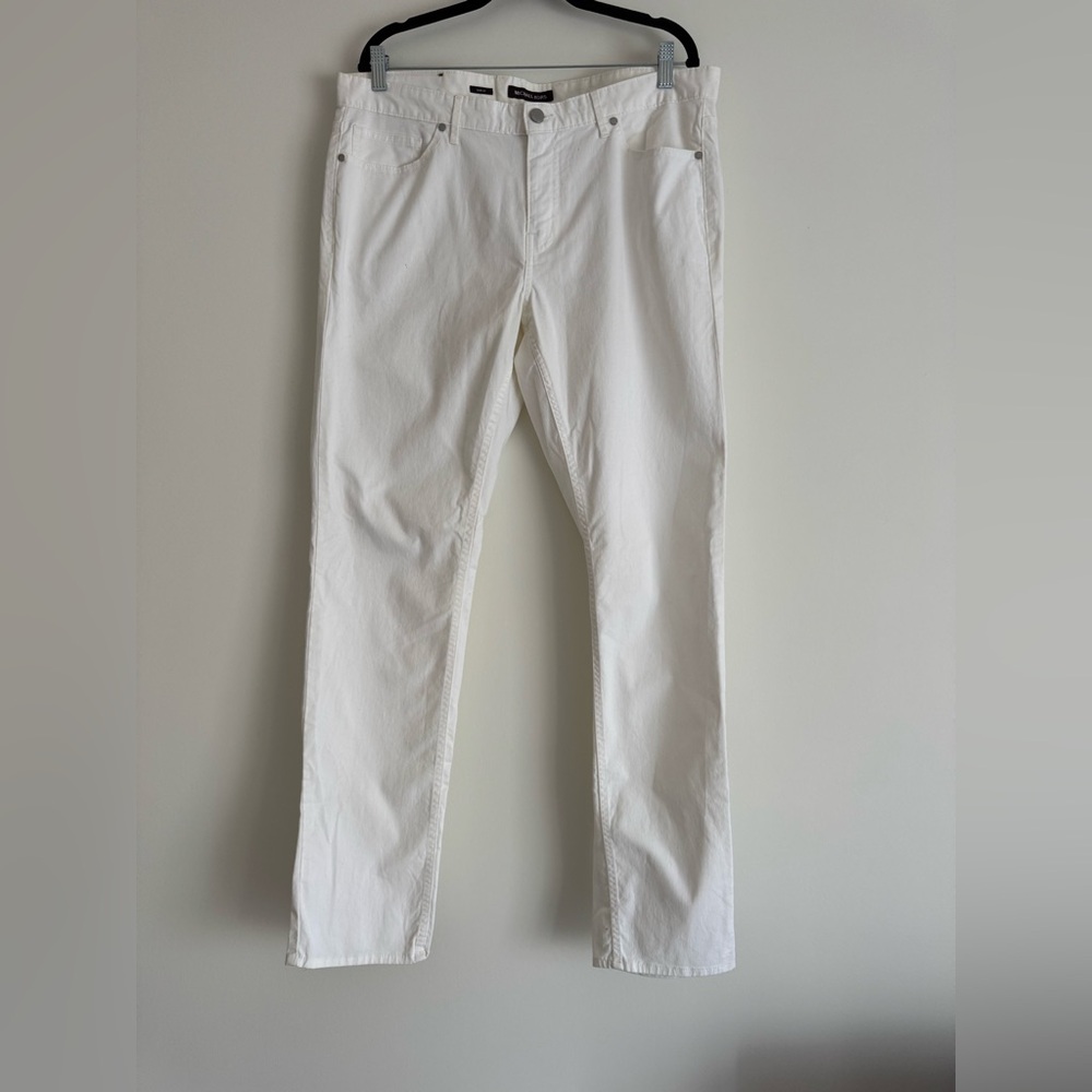 Michael Kors White Straight-Leg Slim Fit Jeans